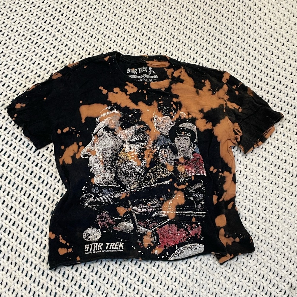 Vintage style bleach wash Star Trek Tee
